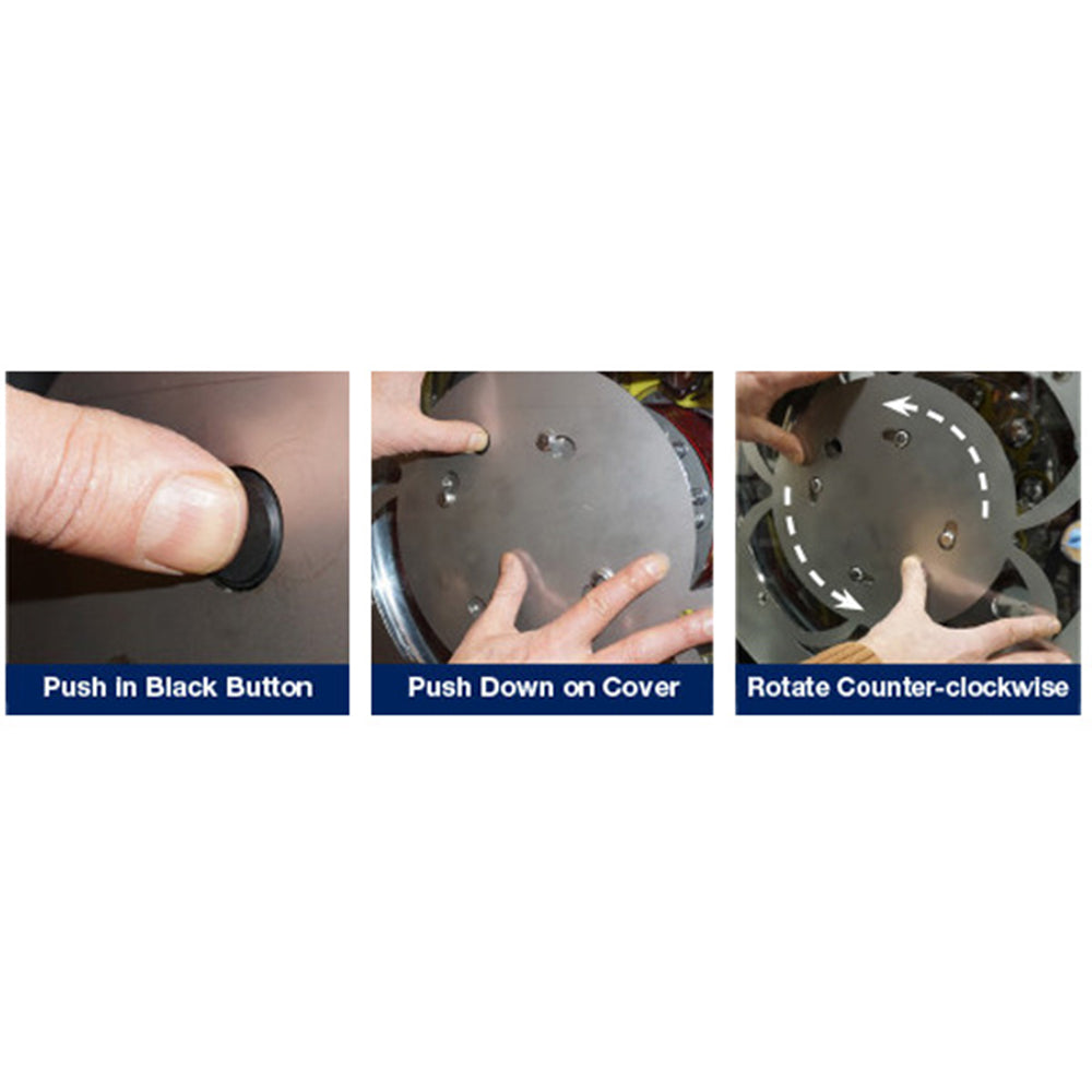 Twist & Lock Aero Wheel Covers Black 3/4 Studs