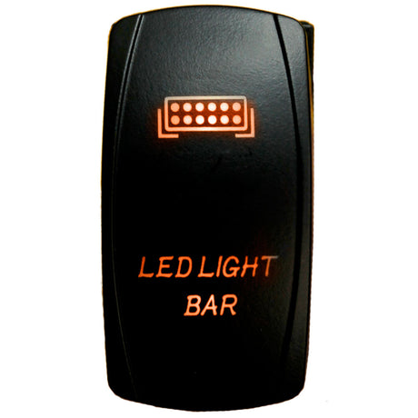 Close-up of LED light bar LED rocker switch