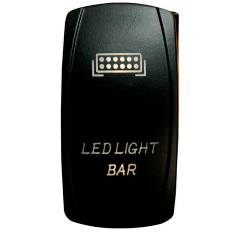 Closer view of LED light bar LED rocker switch