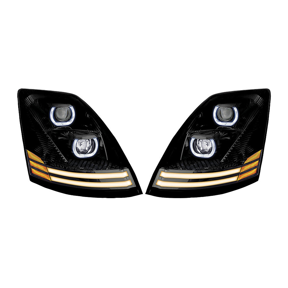 Volvo VNL Blackout LED Projector Headlights