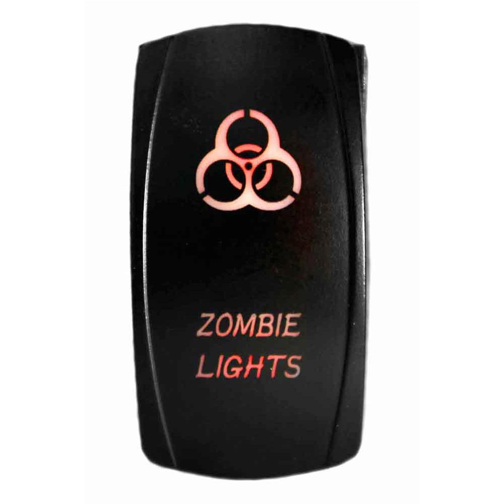 Zombie lights LED rocker switch, closer view