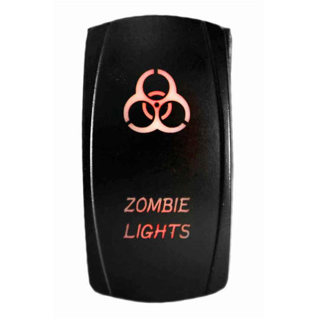 Zombie lights LED rocker switch, closer view