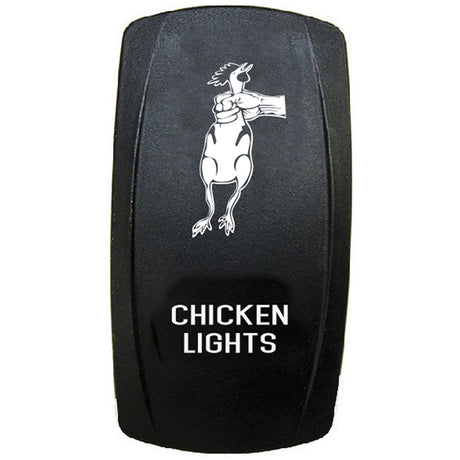 Chicken lights LED rocker switch from another angle