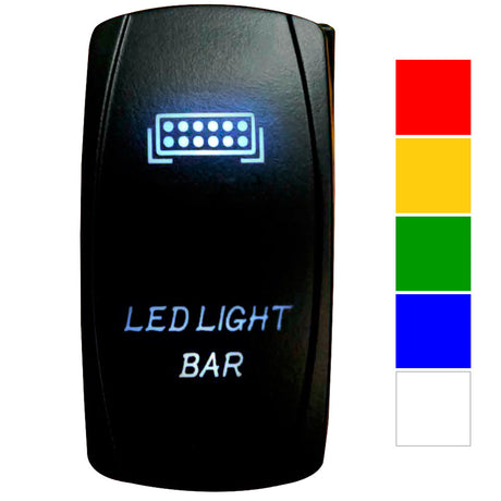 LED light bar LED rocker switch, close-up