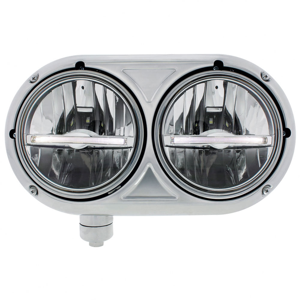 Peterbilt 359 Stainless Classic Dual LED Headlight