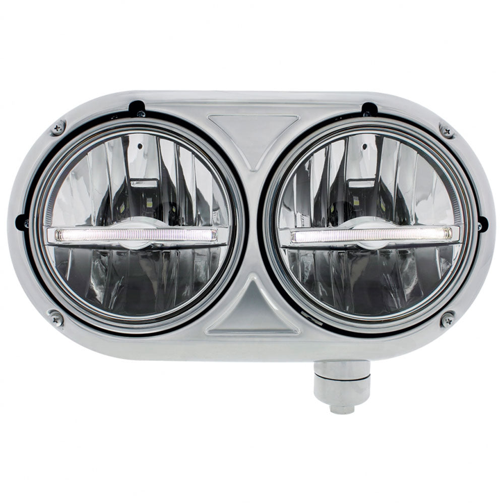 Peterbilt 359 Stainless Classic Dual LED Headlight