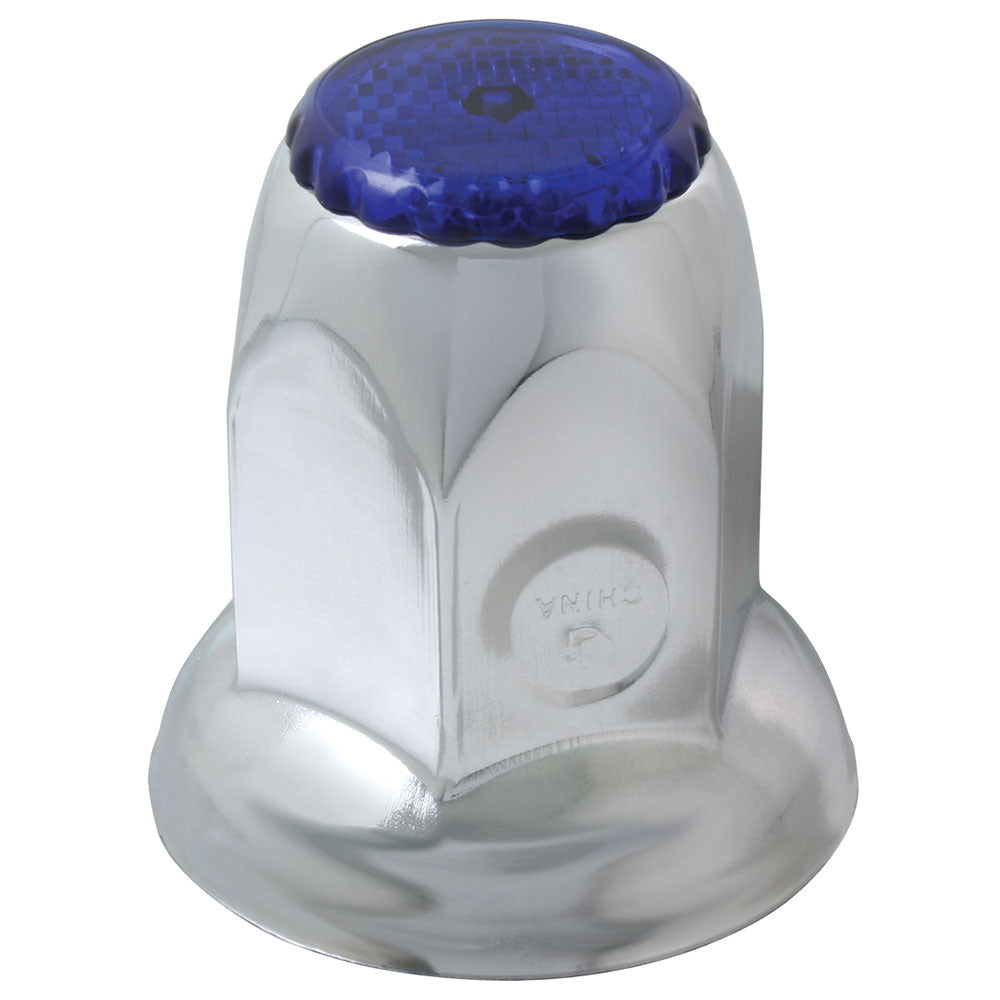 33mm Chrome Steel Reflective Nut Cover - Push On