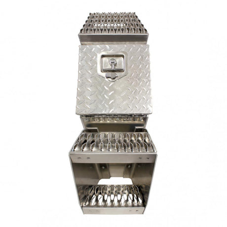 12" Aluminum step saddle box