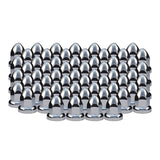 33mm Chrome Plastic Bullet Nut Cover - Push On 60PK