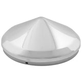 Chrome Front Cone Hubcap, No Notch, 7/16" Lip