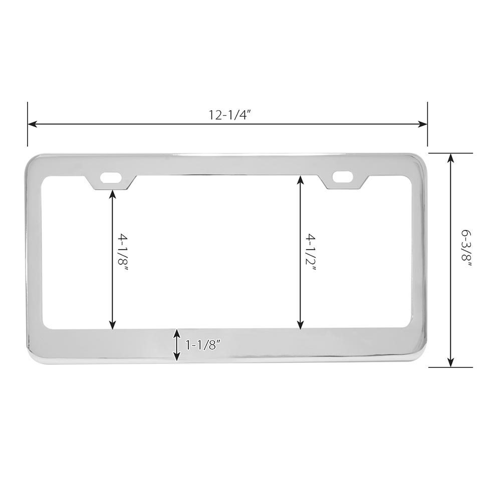 Chrome Steel License Plate Frame