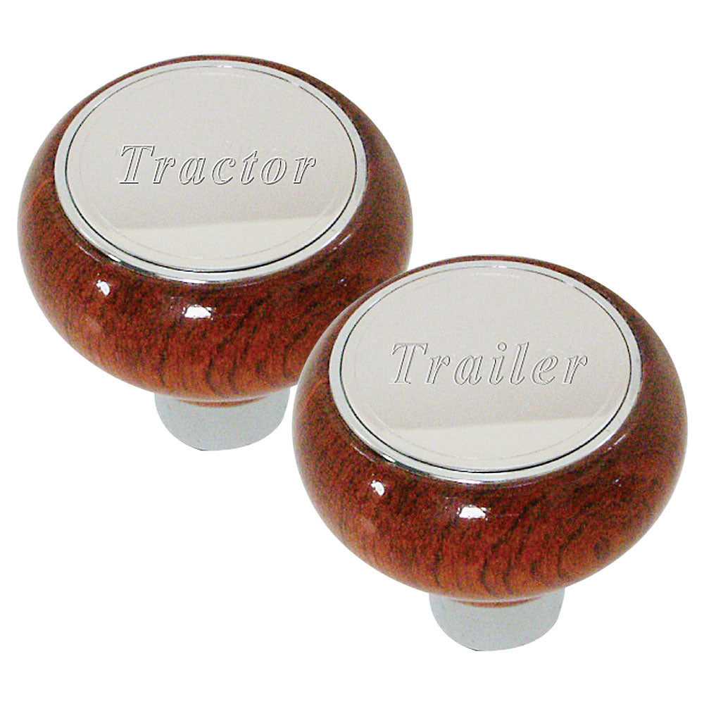 Rosewood Tractor/Trailer Air Brake Knobs