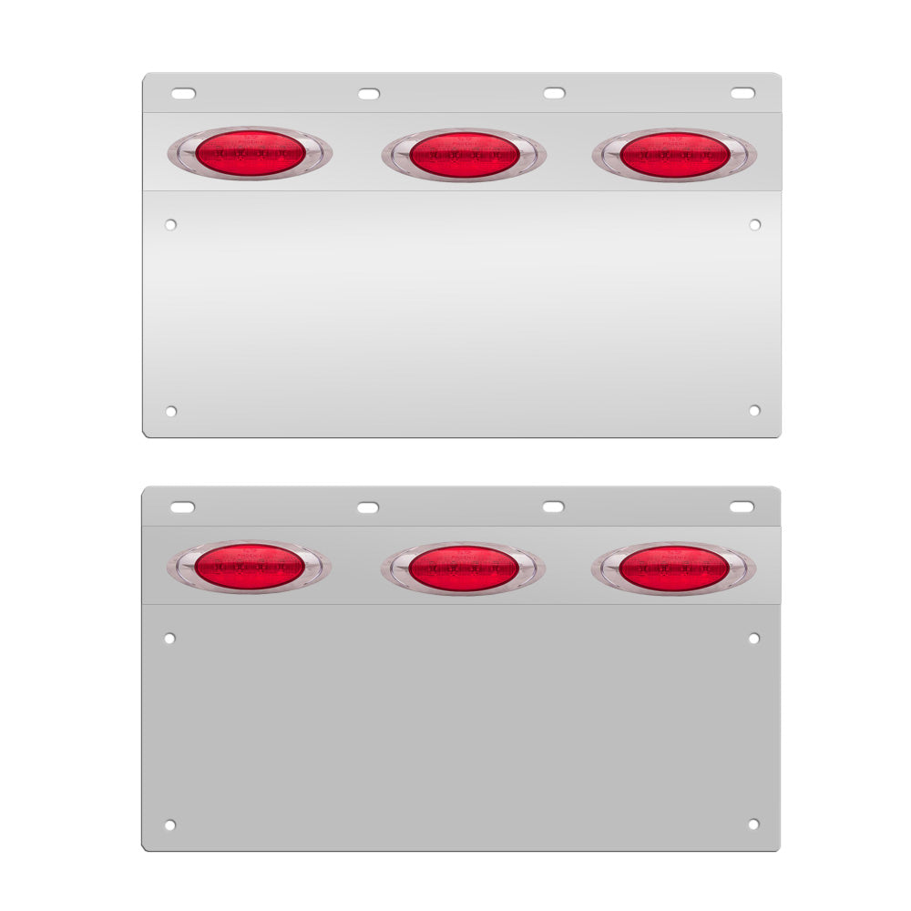 12.5"L x 24"W Stainless Steel Anti-Sail Red P1 Light Box Plates (PR)