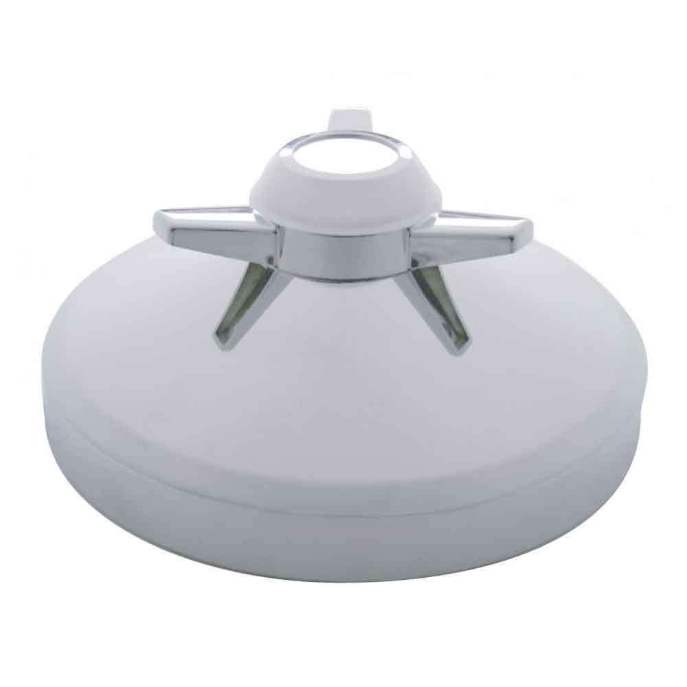 8" Chrome Rear Hubcap with 3 Bar Spinner