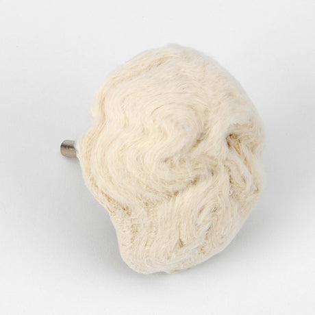 Zephyr 3" goblet buff round end shank mounted, close-up