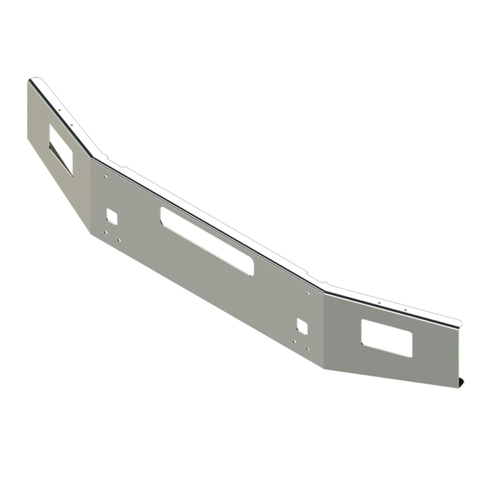 Kenworth T800B 14" Open-End Chrome Bumper