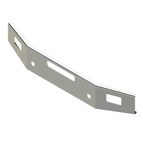 Kenworth T800B 14" open-end chrome bumper, close-up
