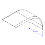 72" Polished Aluminum Half Fender