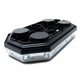 Amber/Clear LED Mini Strobe Warning Light Bar with 10 Function Magnet Mount