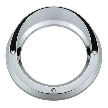 4" Chrome plastic light bezel with visor and stainless steel screws