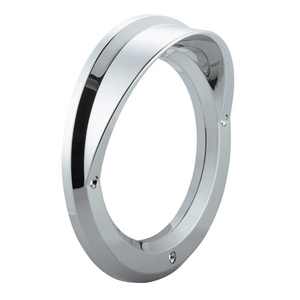 4" Chrome Plastic Light Bezel with Visor and Stainless Steel Screws