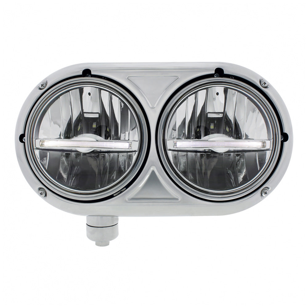 Peterbilt 359 Stainless Classic Dual LED Headlight