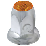 33mm Chrome Steel Reflective Nut Cover - Push On