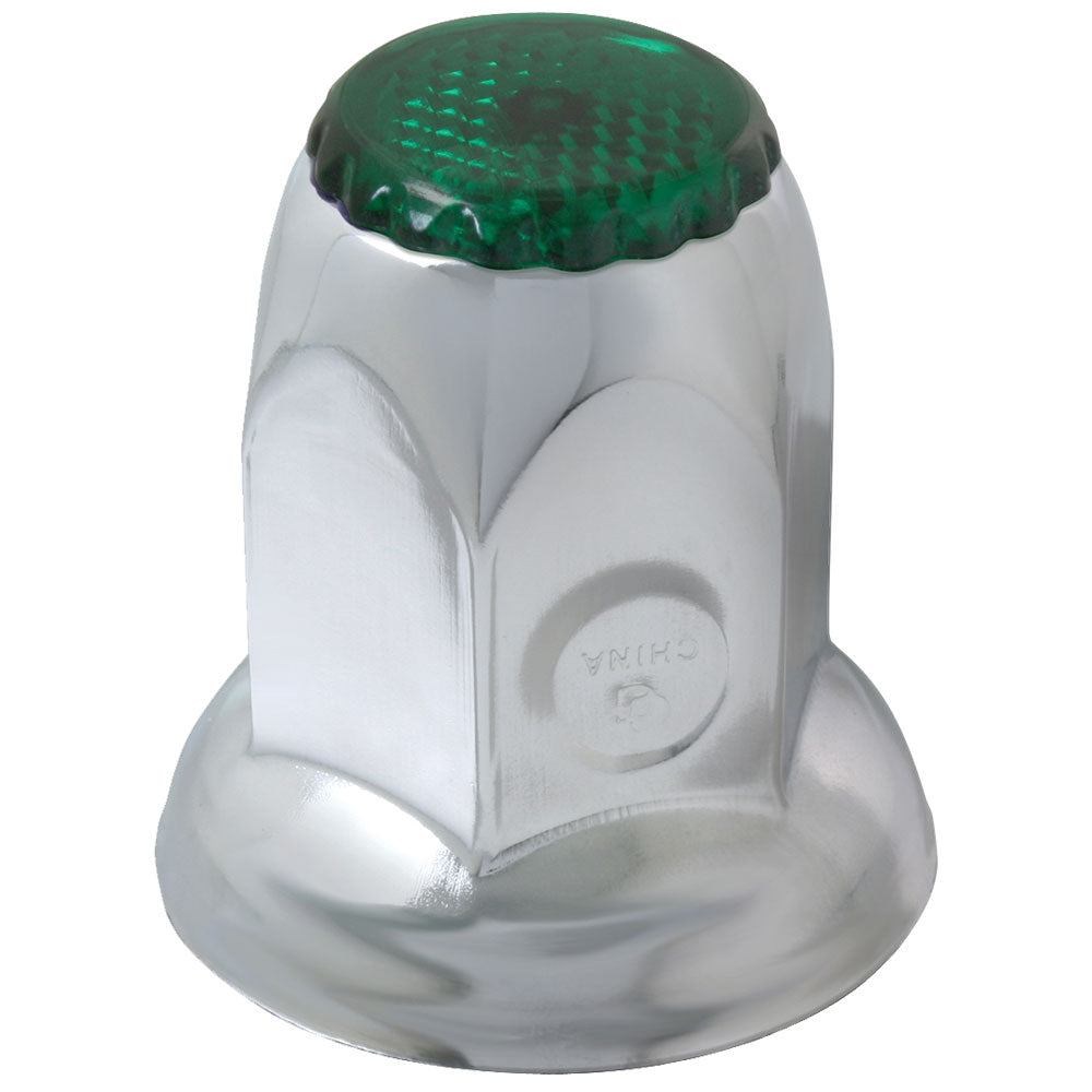 33mm Chrome Steel Reflective Nut Cover - Push On