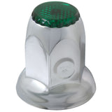 33mm Chrome Steel Reflective Nut Cover - Push On