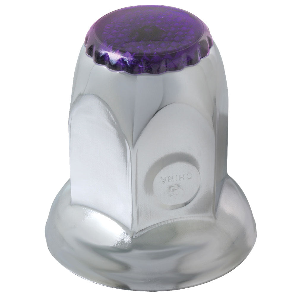 33mm Chrome Steel Reflective Nut Cover - Push On