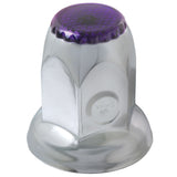 33mm Chrome Steel Reflective Nut Cover - Push On