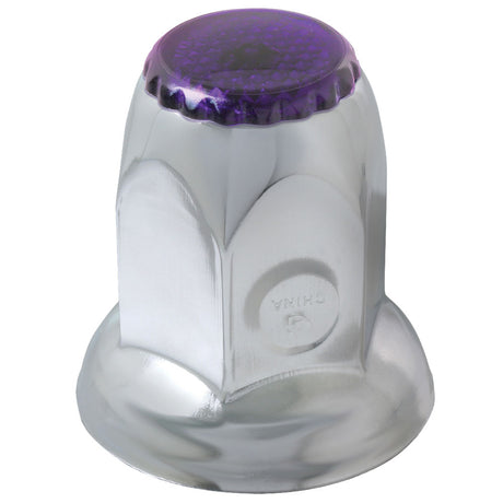 Another angle of 33mm Chrome steel reflective nut cover - push on