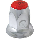 33mm Chrome Steel Reflective Nut Cover - Push On