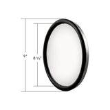 8-1/2" Stainless Steel Heated Convex Mirror Offset Mount