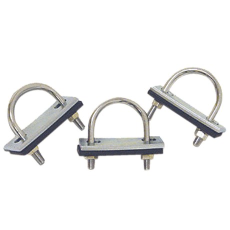 Chrome u-bolt kit, close-up