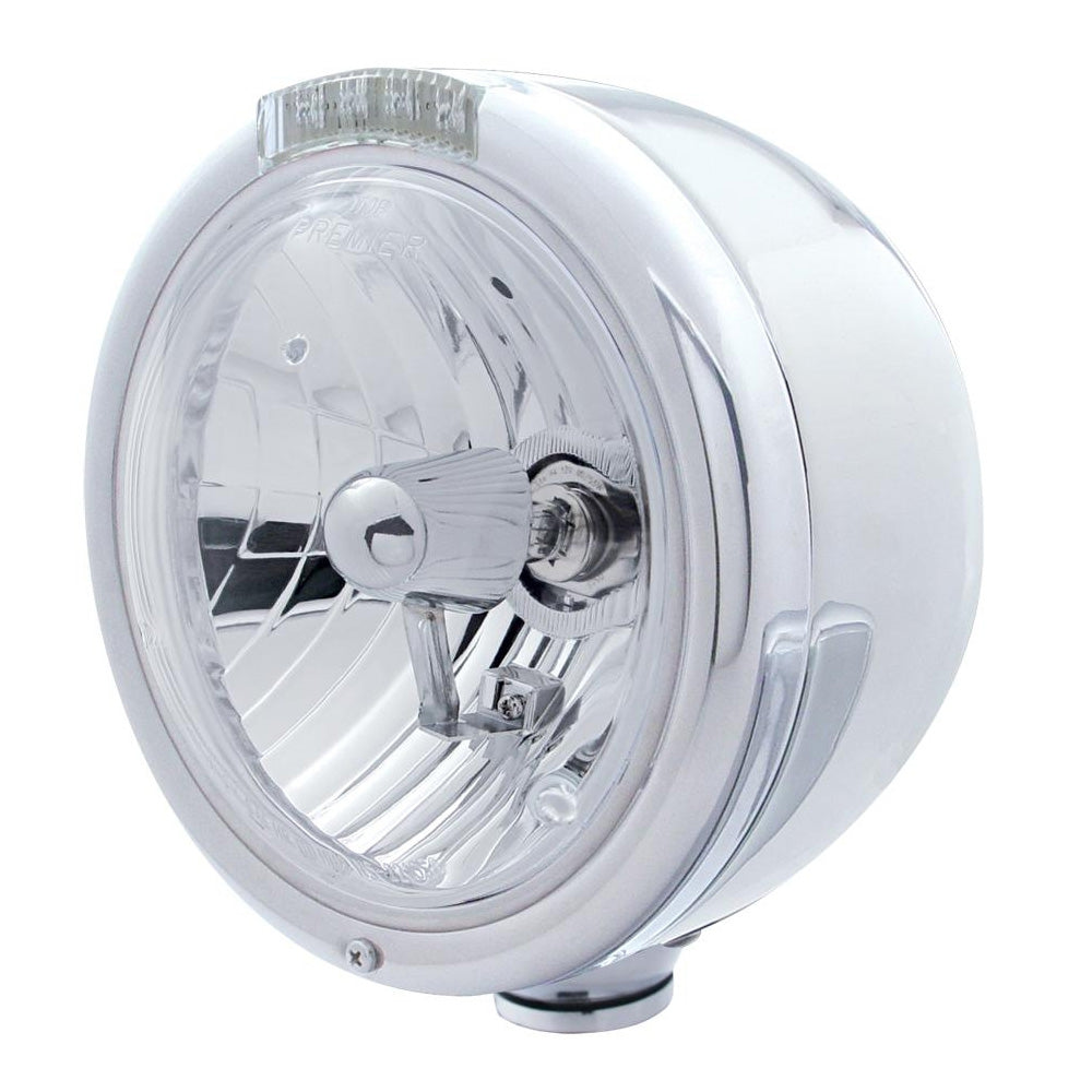 Peterbilt Stainless Steel Classic Half Moon H4 Headlight