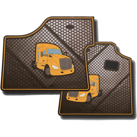 Kenworth T680 rubber floor mats, closer view