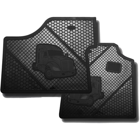 Another angle of Kenworth T680 rubber floor mats