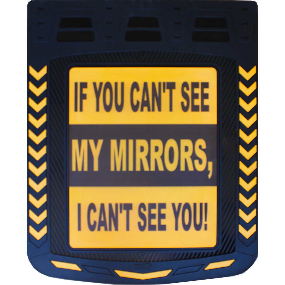24"W x 30"L Mirror Warning Mud Flaps (PR)