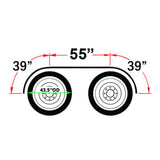 133" Ribbed Poly Full Fenders and Mounting Kit