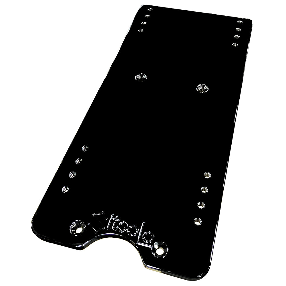 14" Black Gloss Billet Aluminum Seat Base Adapter for Peterbilt 379, 386, 389