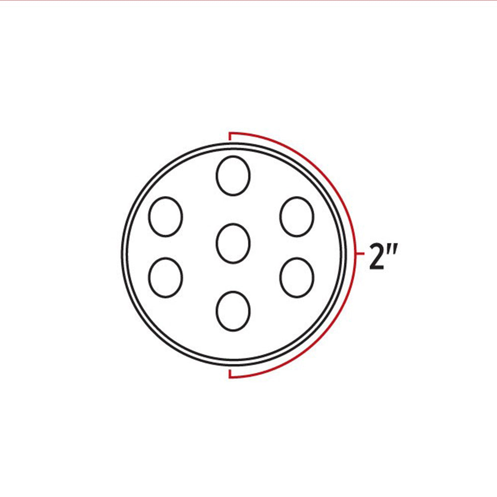 2" Marker Light with Seven LEDs and Clear Lens