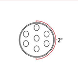 2" Marker Light with Seven LEDs and Clear Lens