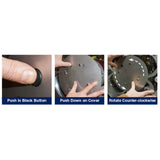 Twist & Lock Aero Wheel Covers, Clear for Dual Wheel Axles 4PK