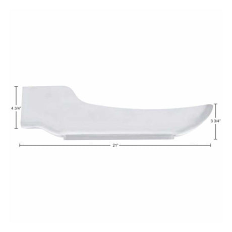 Close-up of Peterbilt 388, 389 amber 14 LED front fender covers