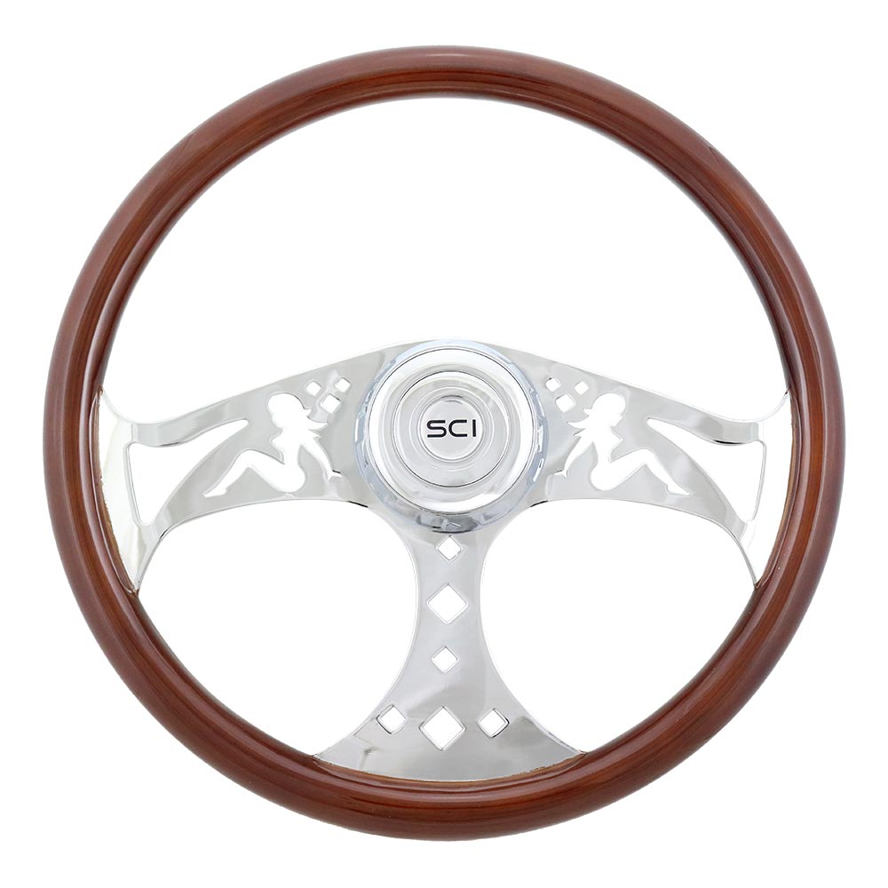 3 Spoke Sitting Lady Steering Wheel 18"