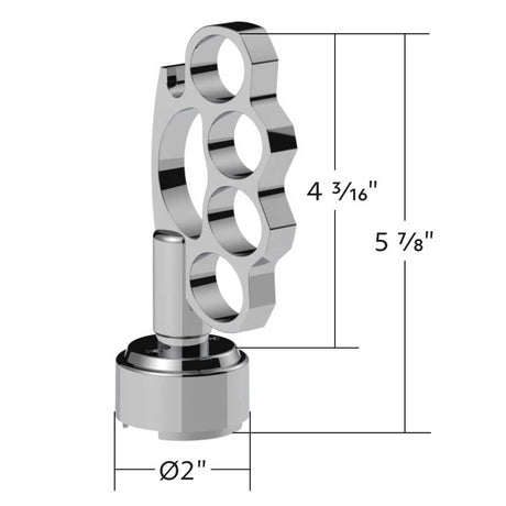 Chrome knuckle 13/15/18 speed shift knob, close-up