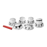 Chrome ABS Complete Front & Rear Axle Cover Kit with 33mm or 1-1/2" Nut Covers