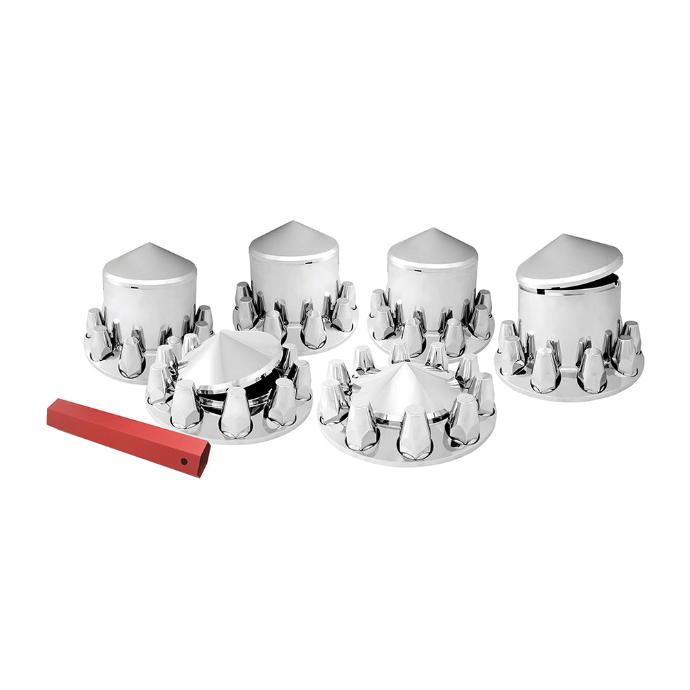 Front & Rear Axle Cover Kit, Cone, 33mm Threaded