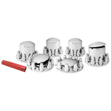 Chrome ABS Complete Front & Rear Axle Cover Kit with 33mm or 1-1/2" Nut Covers